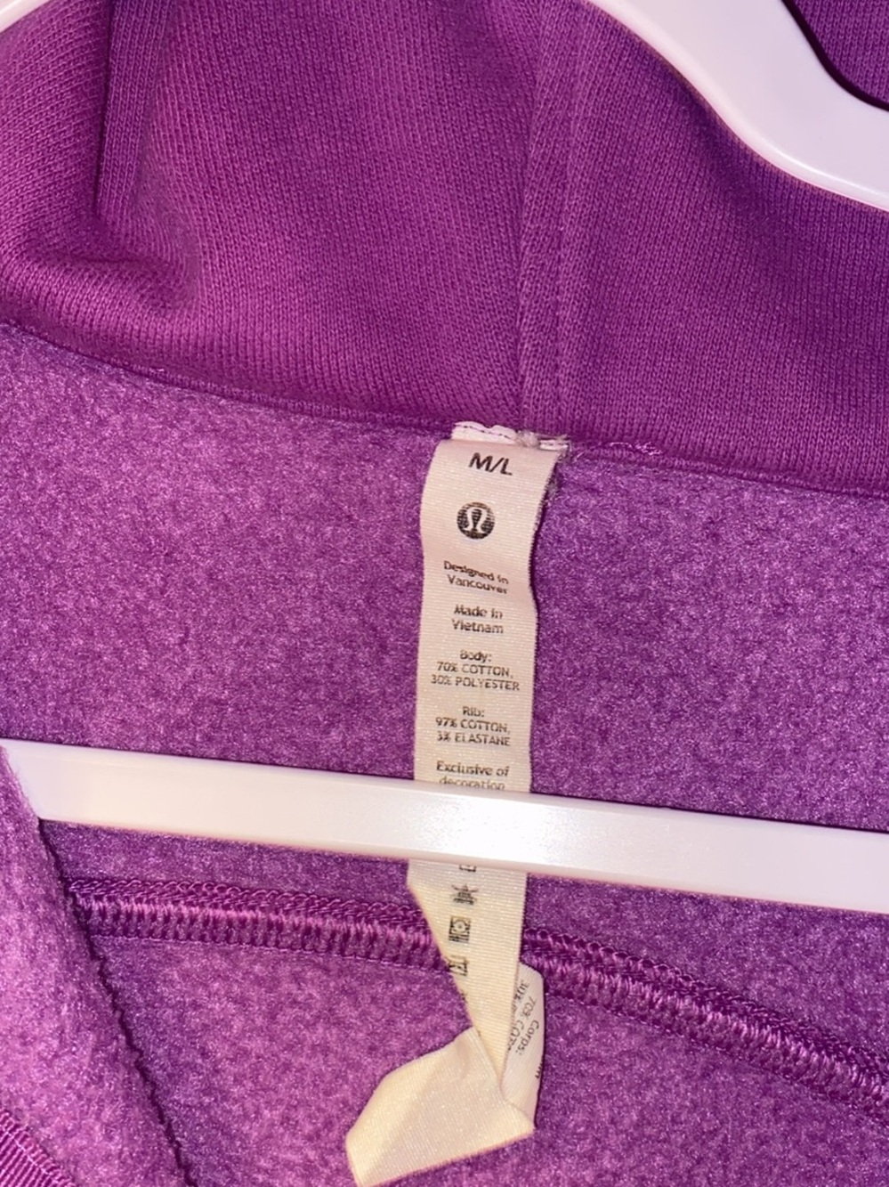 lululemon athletica 1/2 zip scuba Purple Half-Zip Hoodie - Picture 2 of 4